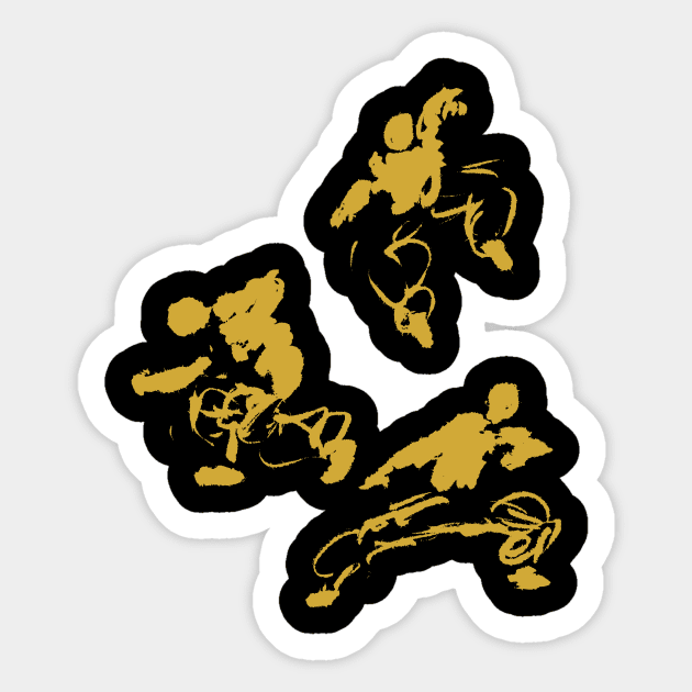 Kungfu / Shaolin figures INK Sticker by Nikokosmos